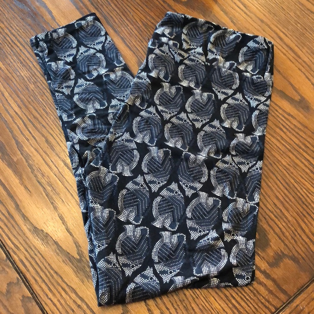 LulaRoe TC leggings fish pattern EUC